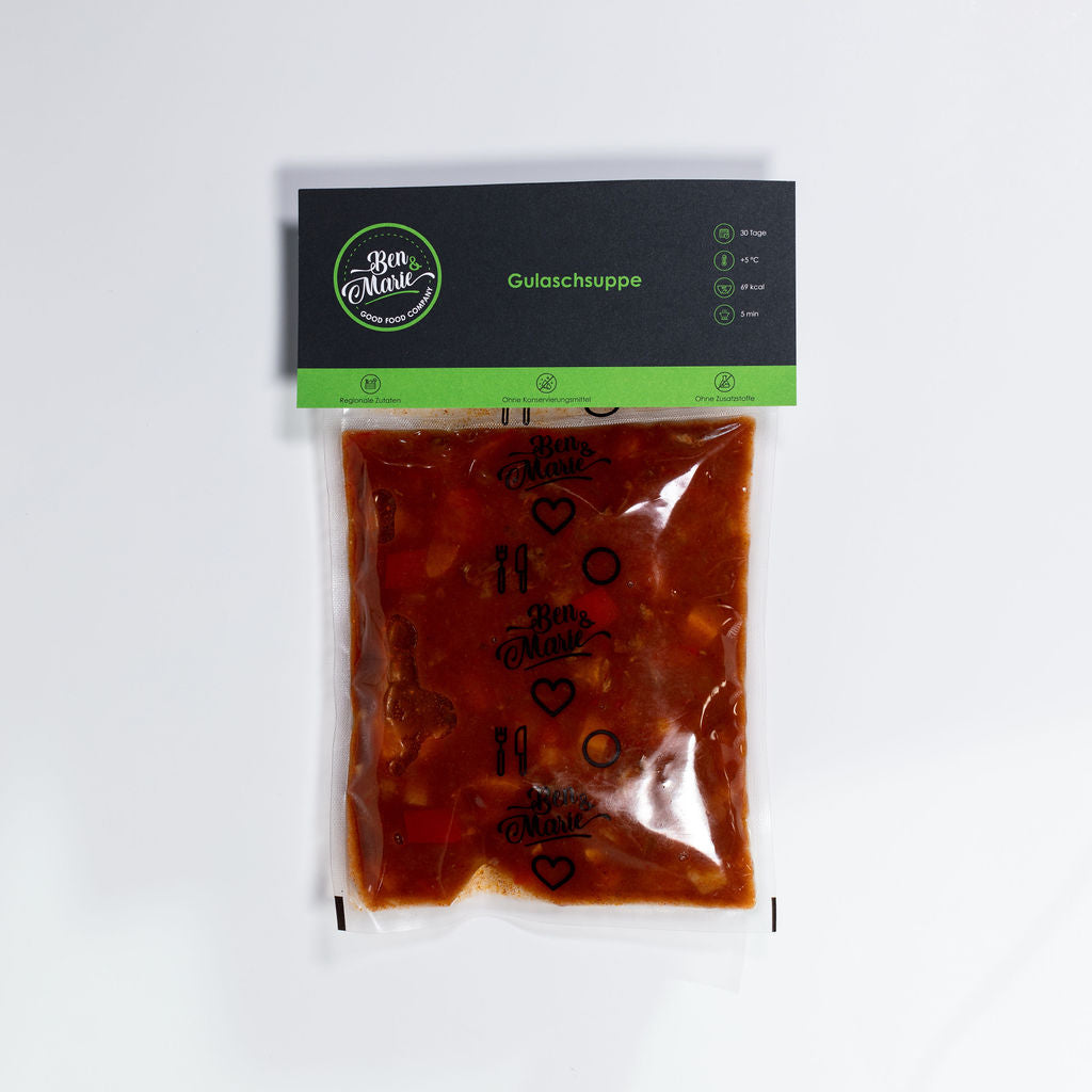Gulaschsuppe Rind im Plastikbeutel