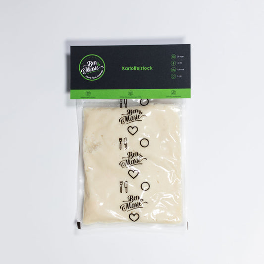 Kartoffelstock im Plastikbeutel