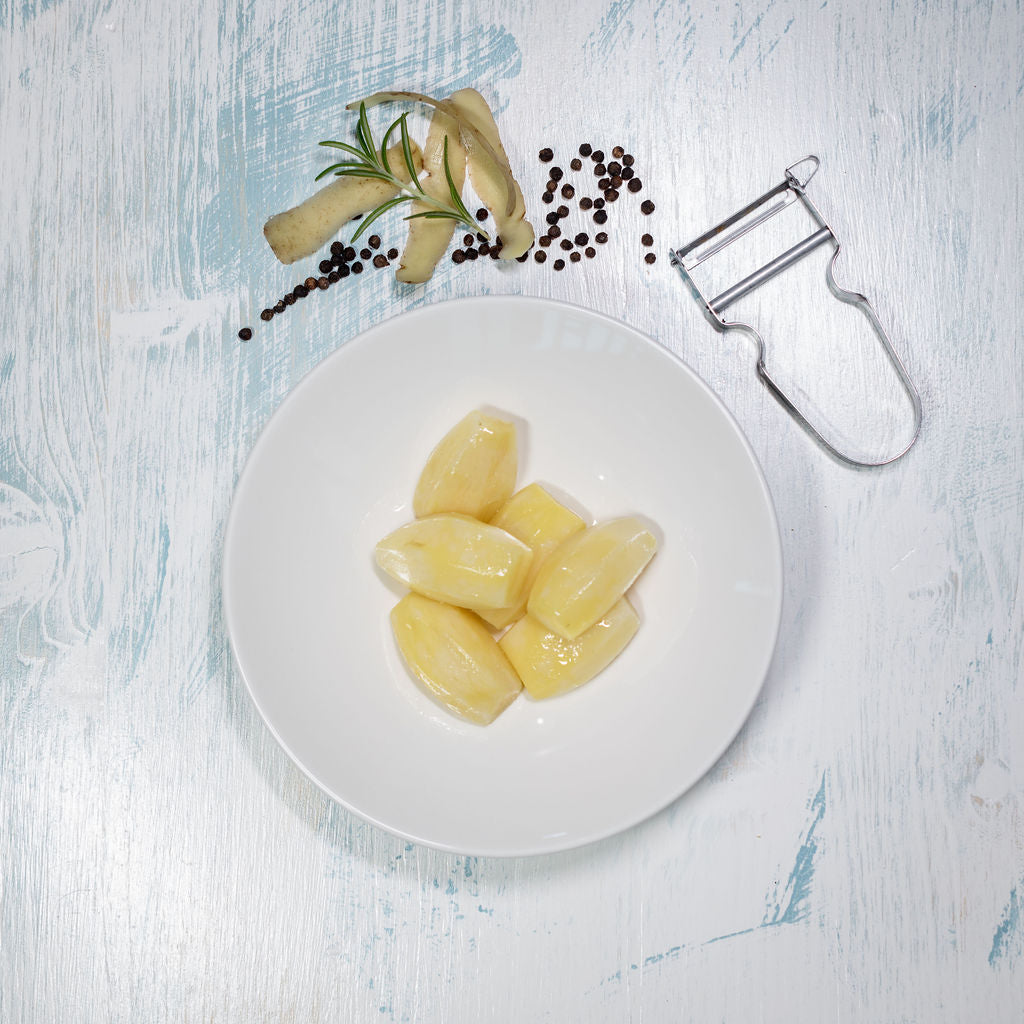 Kartoffeln mit Butter angerichtet