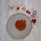 Kichererbsen-Stroganoff angerichtet
