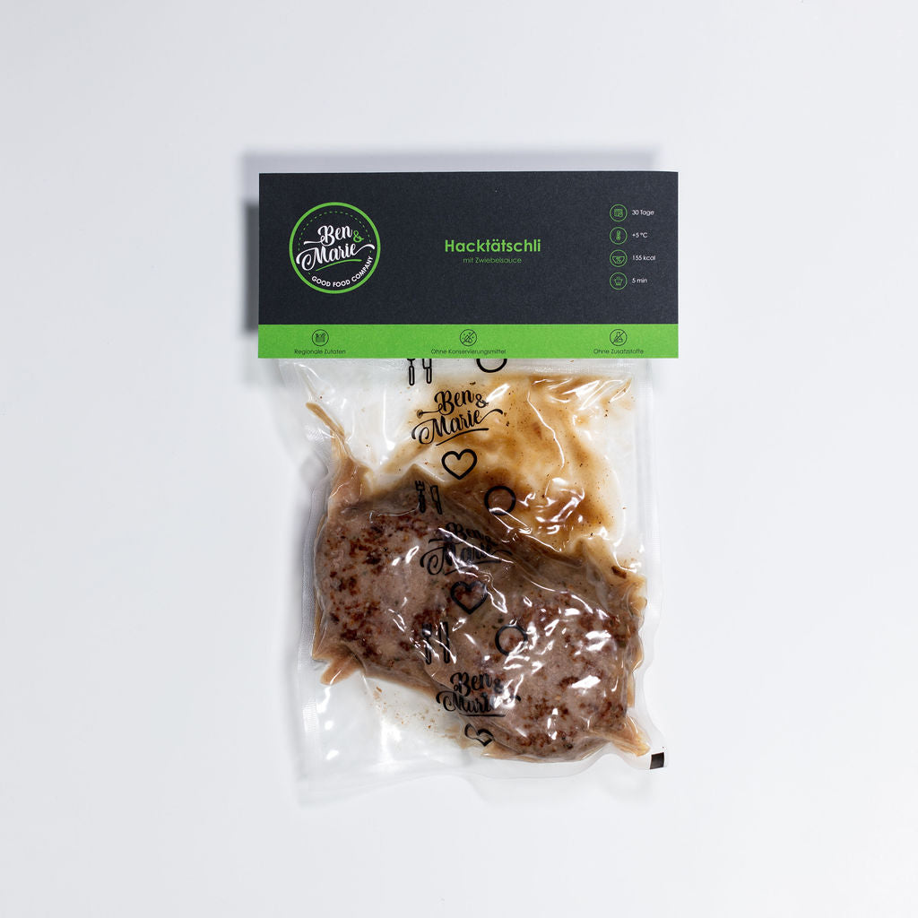 Hacktätschli mit Zwiebelsauce – Ben&Marie Hacktätschli mit Zwiebelsauce – Ben&Marie