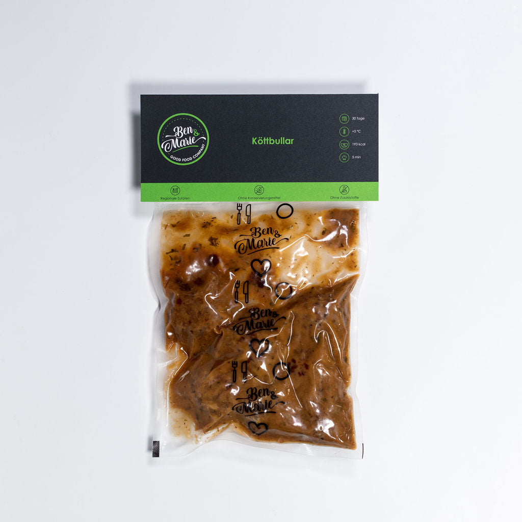 Köttbullar im Plastikbeutel