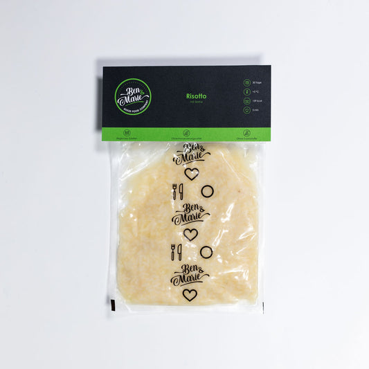 Risotto mit Sbrinz im Plastikbeutel